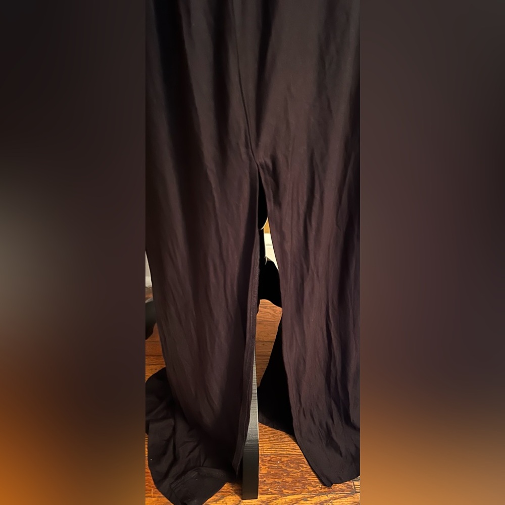 Women’s Apt 9 Beautiful Criss Cross Back Black Maxi Dress New - Picture 4 of 11